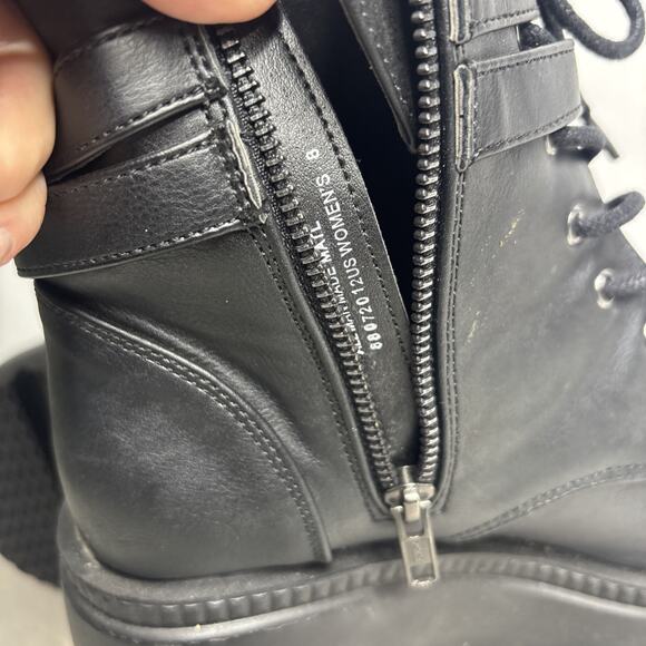 Demonia Black Platform Combat Boots Lace-Up Buckle Chunky Goth Grunge 8 - Picture 11 of 11